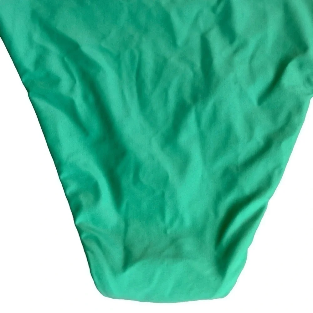 NWOT J. Crew High-rise Bikini Bottom Green Style BF178 Minimalist Sz S